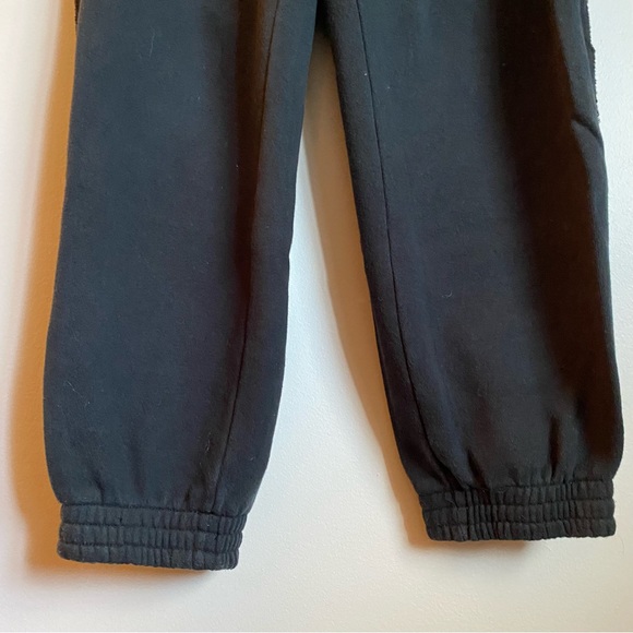 Aerie. Black joggers. Size large. Relaxed fit. Distressed fabric. Cuffed ankles. - Picture 2 of 7